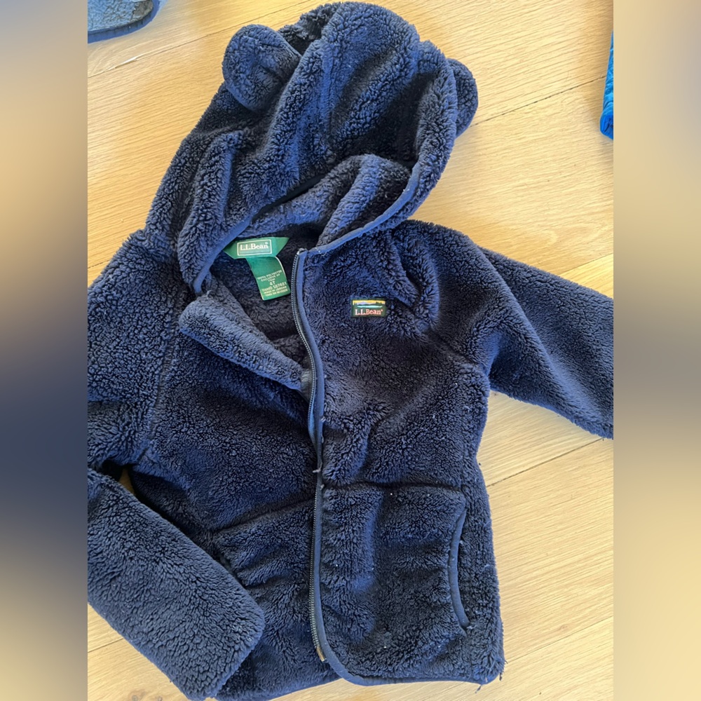LL bean teddy bear fleece jacket